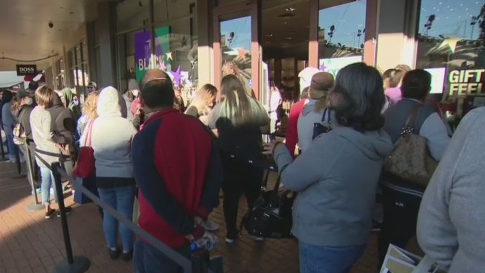 Shoppers line up early for Black Friday deals